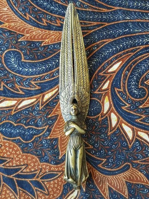 Prachtige zeldzame Engelse antieke briefopener als een engel, Antiek en Kunst, Antiek | Koper en Brons, Koper, Ophalen of Verzenden