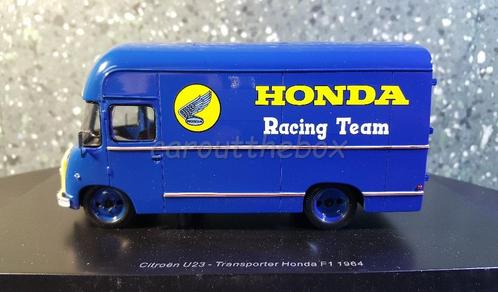 Citroen U23 HONDA RACING 1964 blauw 1/43 Spark, Hobby en Vrije tijd, Modelauto's | 1:43, Nieuw, Bus of Vrachtwagen, Overige merken