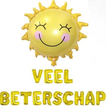 Folie ballonnen set Veel Beterschap met Zon beschikbaar voor biedingen