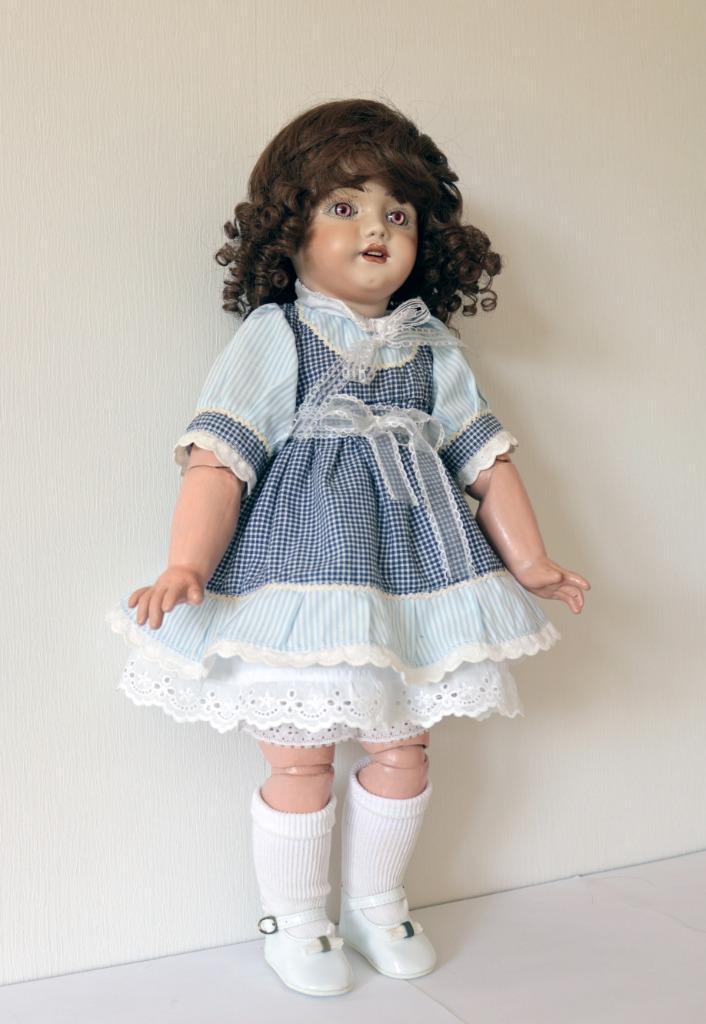 Oude pop gemerkt S & H 1249 DEP Germany SANTA 13, Verzamelen, Poppen, Gebruikt, Pop, Ophalen of Verzenden