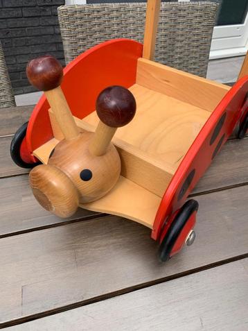 Hout lieveheersbeest loopkar  beschikbaar voor biedingen