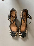 Bronx Open blokhak schoenen beige zwart maat 37, Bronx, Zwart, Nieuw, Ophalen of Verzenden