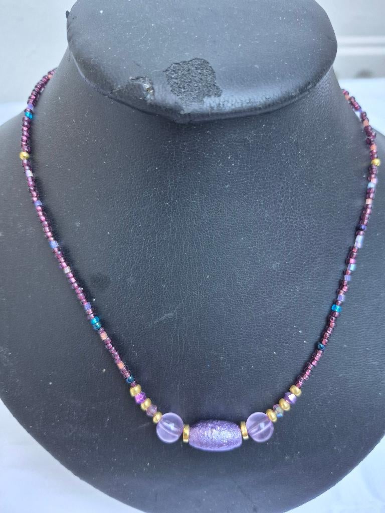KETTING, Sieraden, Tassen en Uiterlijk, Kettingen, Verzenden, Nieuw, Paars, Overige materialen