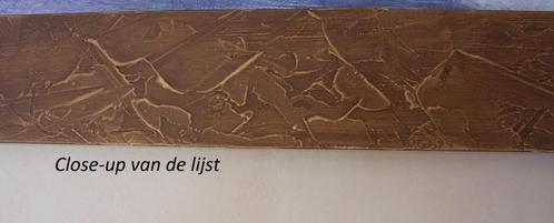 BRUINE RELIËF KADER LIJST met KUNSTPRINT 69,5 x 104,5 CM, Huis en Inrichting, Woonaccessoires | Lijsten, Zo goed als nieuw, 50 tot 75 cm