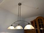 Plafondlamp RVS, Ophalen, Gebruikt, Glas, Modern
