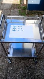 Rvs trolley, Huis en Inrichting, Ophalen, Gebruikt, Rechthoekig, Metaal