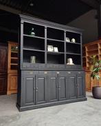 Grote zwarte boekenkast | Bibliotheekkast | vakkenkast #2154, Huis en Inrichting, 200 cm of meer, Teakhout, Ophalen of Verzenden