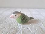 Groen vogeltje voor in de kerstboom, porselein 6x2.5x3cm, Ophalen of Verzenden, Zo goed als nieuw