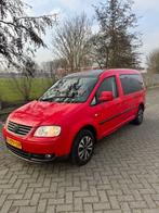Volkswagen Caddy 1.6 75KW Maxi Combi 2009 Rood, Auto's, Bestelauto's, Voorwielaandrijving, 4 cilinders, Volkswagen, 7 stoelen