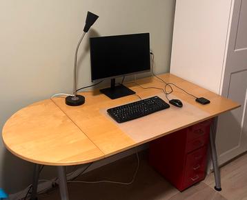 Ikea Galant bureau 160x80 in hoogte verstelbaar - afbeelding 2