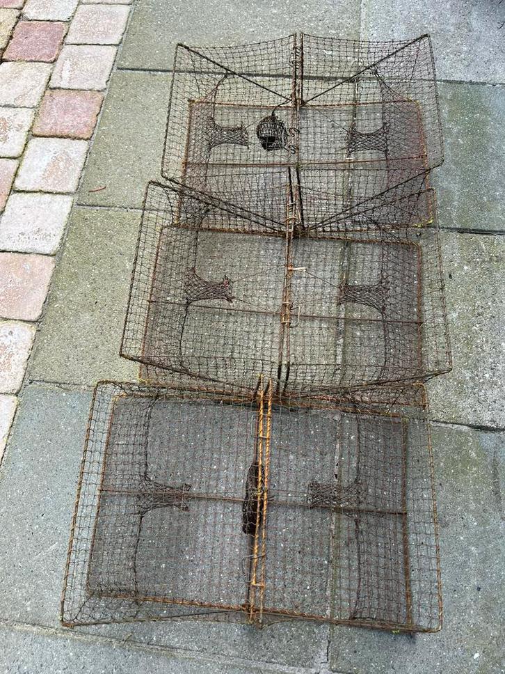 Kreeften korven 3 stuks, Watersport en Boten, Hengelsport | Algemeen, Gebruikt, Net of Fuik, Ophalen of Verzenden