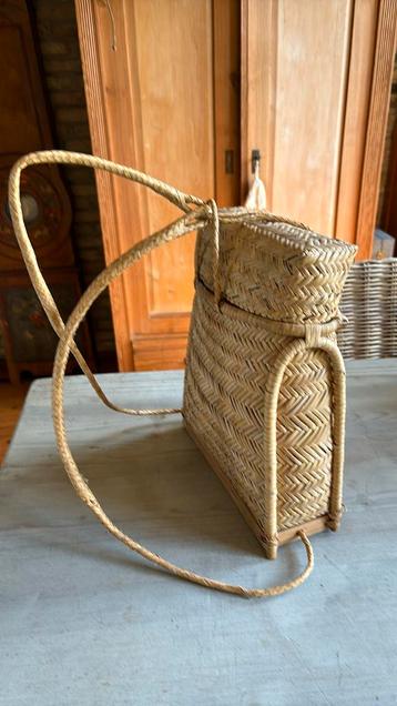 Prachtig vintage rattan? Rugtas 