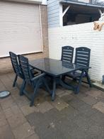 kunststof tuinset, Tuin en Terras, Ophalen, 4 zitplaatsen, Kunststof, Gebruikt