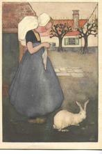1937 kinderbescherming  j.v.hoboken  klederdracht, Verzamelen, Verzenden, 1920 tot 1940, Ongelopen, Klederdracht