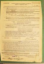 Verzoek uitreiking Cert. Belg. Congo. effect waardpapieren, Ophalen of Verzenden, 1920 tot 1950, Overige typen