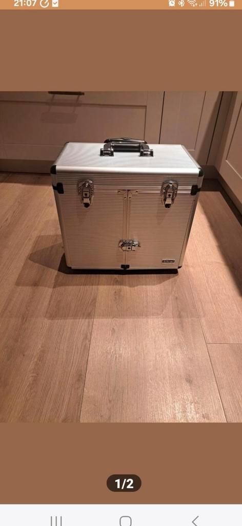 Kapperskoffer met Inhoud, Sieraden, Tassen en Uiterlijk, Beautycases, Gebruikt, Hardcase, Zwart, Met slot, Ophalen of Verzenden