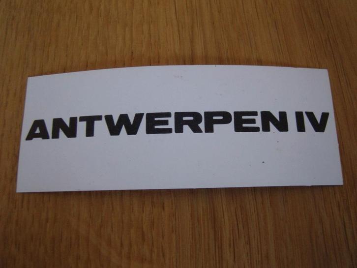 sticker ANTWERPEN IV, Verzamelen, Stickers, Zo goed als nieuw, Ophalen