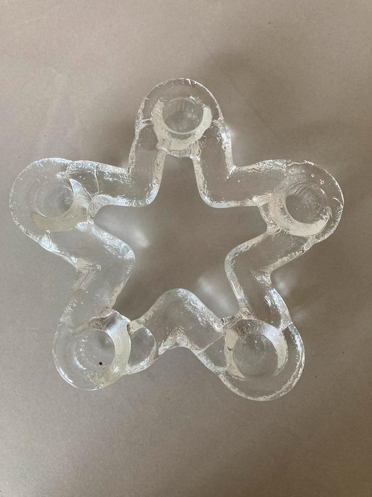 Pukeberg ster kandelaar vintage, Antiek en Kunst, Antiek | Glas en Kristal, Ophalen of Verzenden