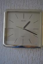 Wandklok, Seiko 24 bij 24 cm, Ophalen of Verzenden, Gebruikt, Analoog, Wandklok