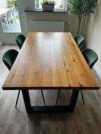 Mangohouten eettafel en stoelen, Huis en Inrichting, Tafels | Eettafels, Ophalen, Gebruikt, 50 tot 100 cm, 150 tot 200 cm