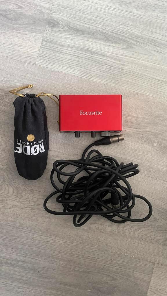 Rode NT1 + Focusrite Scarlett Solo - Complete Set, Muziek en Instrumenten, Microfoons, Gebruikt, Studiomicrofoon, Ophalen of Verzenden