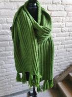 Extralange ribgebreide sjaal met kwasten Essentiel Antwerp, Verzenden, Zo goed als nieuw, Groen, Overige typen