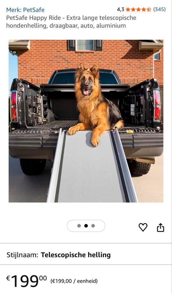 PetSafe Happy Ride - Extra lange telescopische, hond, auto, Dieren en Toebehoren, Honden-accessoires, Nieuw, Ophalen