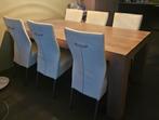 Mooie eethoek met 6 stoelen, Ophalen, Gebruikt