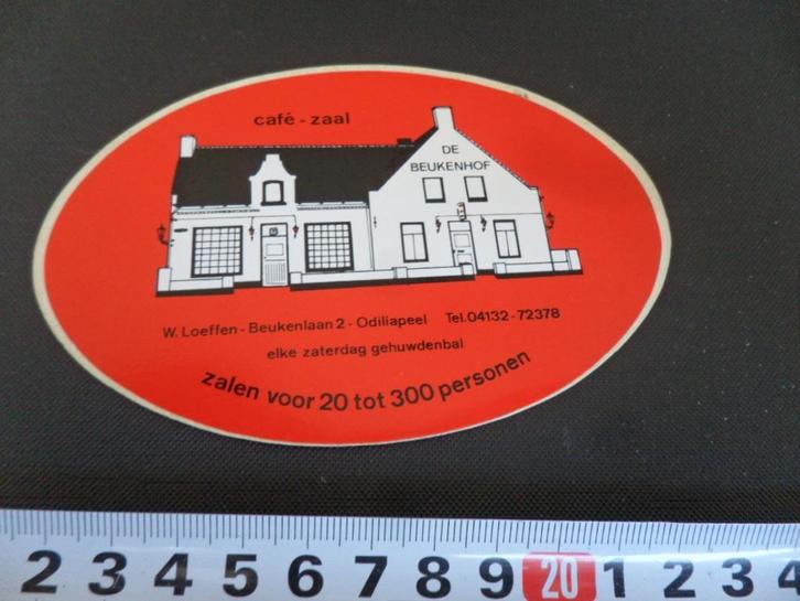 sticker odiliapeel café zaal de beukenhof w loeffen, Verzamelen, Stickers, Zo goed als nieuw, Bedrijf of Vereniging, Ophalen
