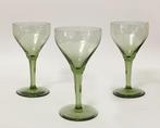 3 kristallen Art deco glazen, Antiek en Kunst, Antiek | Glas en Kristal, Ophalen
