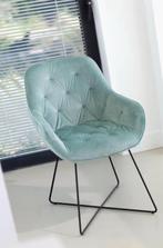 8x Luxe velvet eetkamerstoelen. Mintgroen. Zo goed als nieuw, Huis en Inrichting, Stoelen, Ophalen, Zo goed als nieuw, Overige kleuren