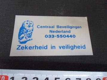 stickers Centraal Beveiligingen Nederland 033-550440 *  beschikbaar voor biedingen