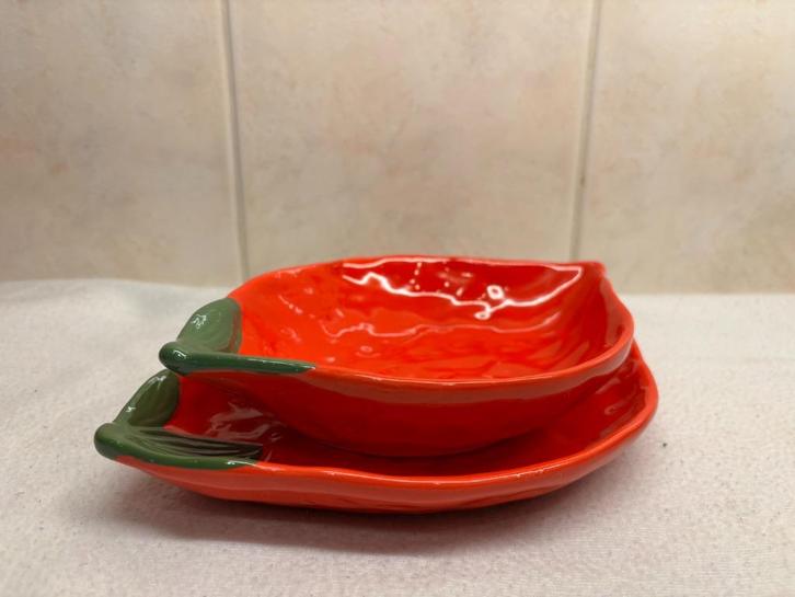 Aardbei Schaaltjes (3), Antiek en Kunst, Curiosa en Brocante, Ophalen of Verzenden