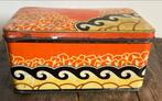 Vintage Metalen Doos met Japans Golfmotief, Ophalen of Verzenden