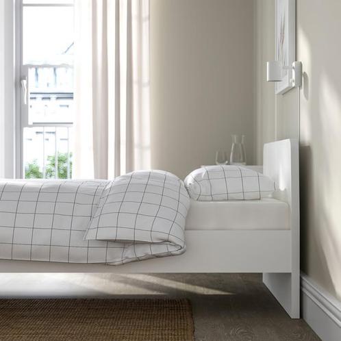 Bed 90x200 cm ASKVOLL incl. lattenbodem, Huis en Inrichting, Slaapkamer | Bedden, Gebruikt, Eenpersoons, 90 cm, 200 cm, Hout, Wit