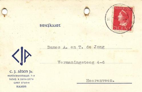 C.J. Alten Jr., Baarn - 11.1947 - briefkaart - 1947 geschrev, Postzegels en Munten, Brieven en Enveloppen | Nederland, Briefkaart