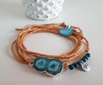 Pure Silk Zijde Wikkel Armband Twin Solar Kwarts Camel, Overige materialen, Verzenden, Nieuw, Overige kleuren