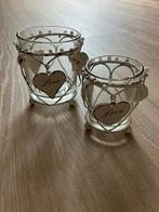 Love Waxine licht houders, 2 stuks, Ophalen of Verzenden, Zo goed als nieuw, Overige materialen, Minder dan 25 cm