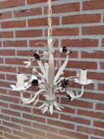 Franse metalen lamp bloemen, Huis en Inrichting, Lampen | Kroonluchters, Ophalen of Verzenden, Gebruikt