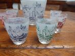 Vintage 7-delig glazen likeursetje, Verrerie d’Arques, Antiek en Kunst, Antiek | Glas en Kristal, Ophalen of Verzenden