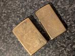 2 Zippo brass Venetian normaal en slim, Verzenden, Zo goed als nieuw, Aansteker