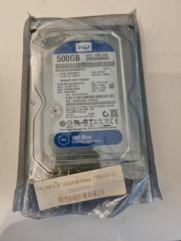 WD harde schijf 500 GB nieuw 