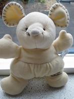 Muis cremekleurig velours merk Tiamo kraakfolie in broek, Kinderen en Baby's, Speelgoed | Knuffels en Pluche, Ophalen of Verzenden