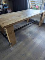 Massief eikenhouten eettafel, Ophalen, Gebruikt, 100 tot 150 cm, Eikenhout