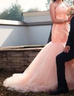 Verlovingsjurk trouwjurk peach zalmroze kleur, Ophalen, Zo goed als nieuw, Roze, Trouwjurk