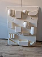 Wit kunststof wandrek met vakjes en bakjes design, Ophalen of Verzenden, Zo goed als nieuw