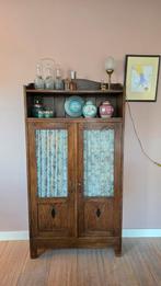 Vintage eiken vitrinekastje, kastje, boekenkast, brocante, Ophalen, Gebruikt, Kast, Vintage