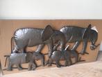 🐘Metalen 3d Olifanten Art 85x40cm - Zeer apart aan de muur, Nieuw, Ophalen of Verzenden, Schilderij, 75 tot 100 cm