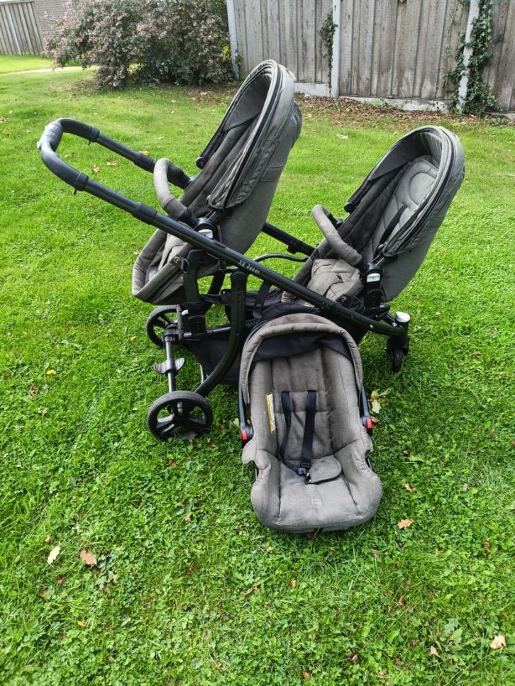 Duo kinderwagen, Kinderen en Baby's, Kinderwagens en Combinaties, Gebruikt, Combiwagen, Overige merken, Duowagen, Met autostoeltje