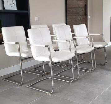 4/6/8/10 wit leder Henders & Hazel design eetkamerstoelen beschikbaar voor biedingen